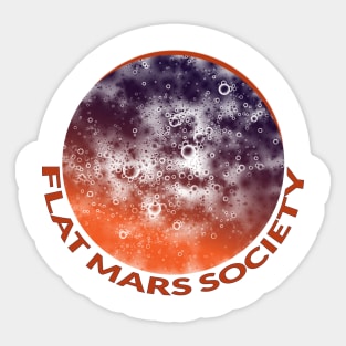 Flat Mars Society Sticker